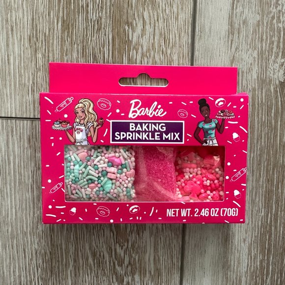 NIP! Barbie Baking Sprinkle Mix for Cookies Cake Cupcake Decorating Ice Cream - Picture 2 of 6